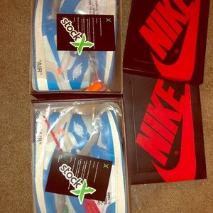 Off white Jordan 1 university blue